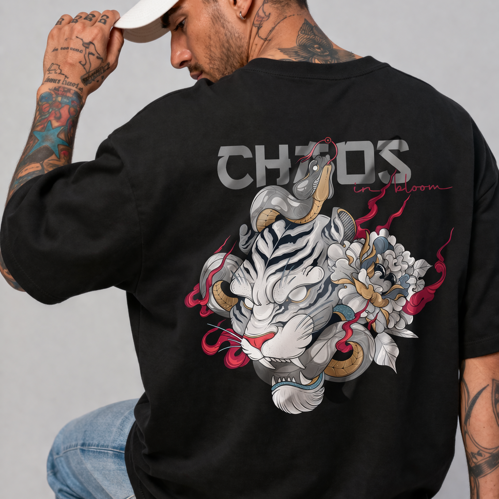 Chaos in Bloom: Oversized Classic T-shirt