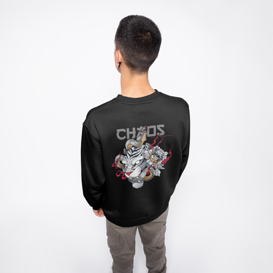 Chaos in Bloom: Oversized Classic Sweatshirt