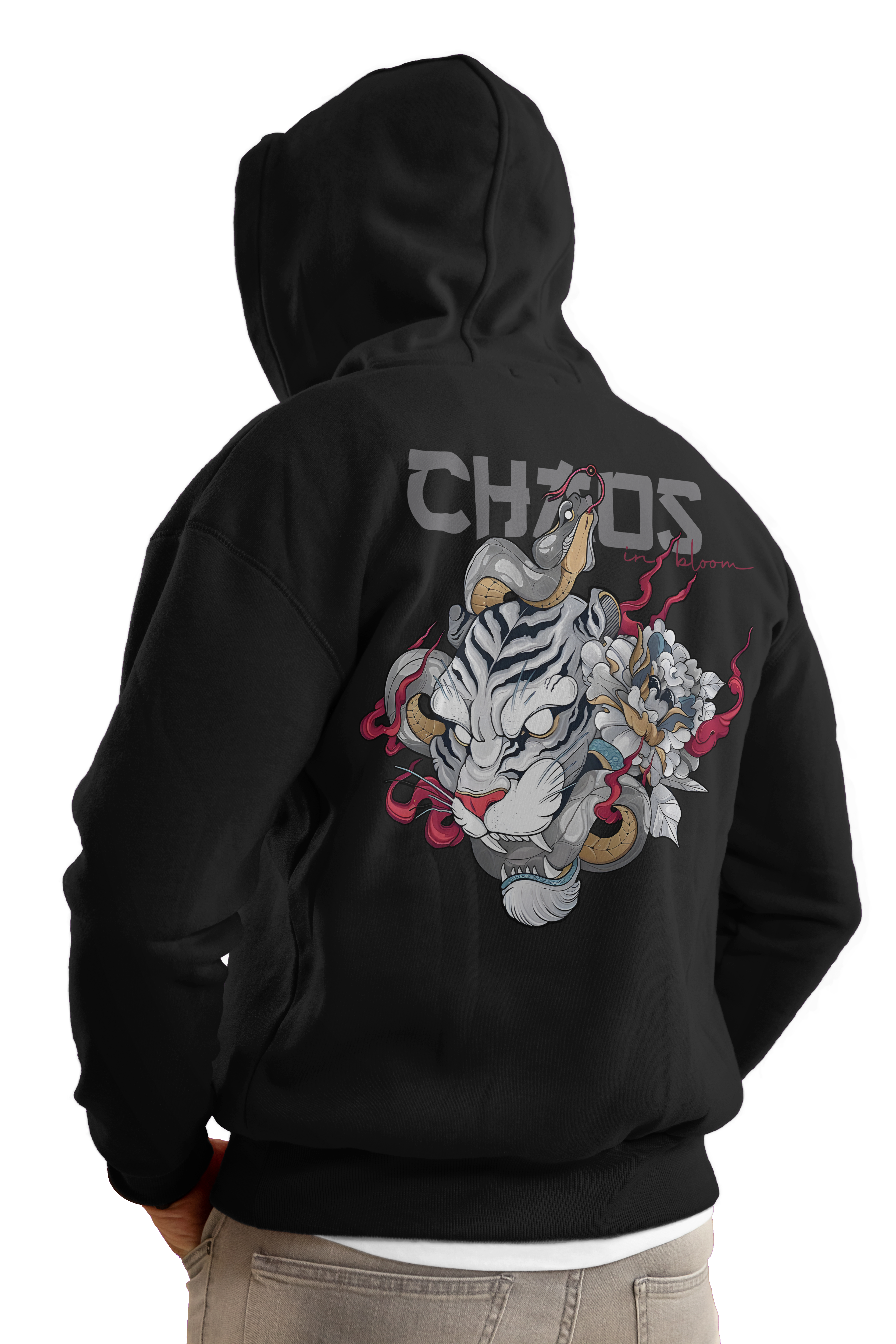 Chaos in Bloom: Oversized Hoodie