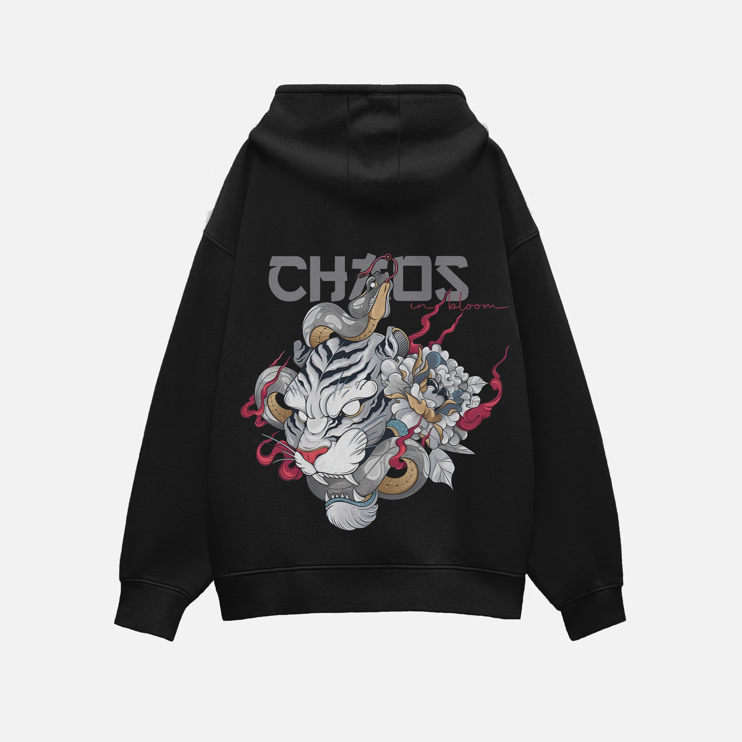 Chaos in Bloom: Oversized Hoodie