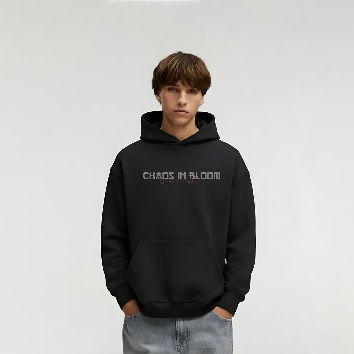 Chaos in Bloom: Oversized Hoodie