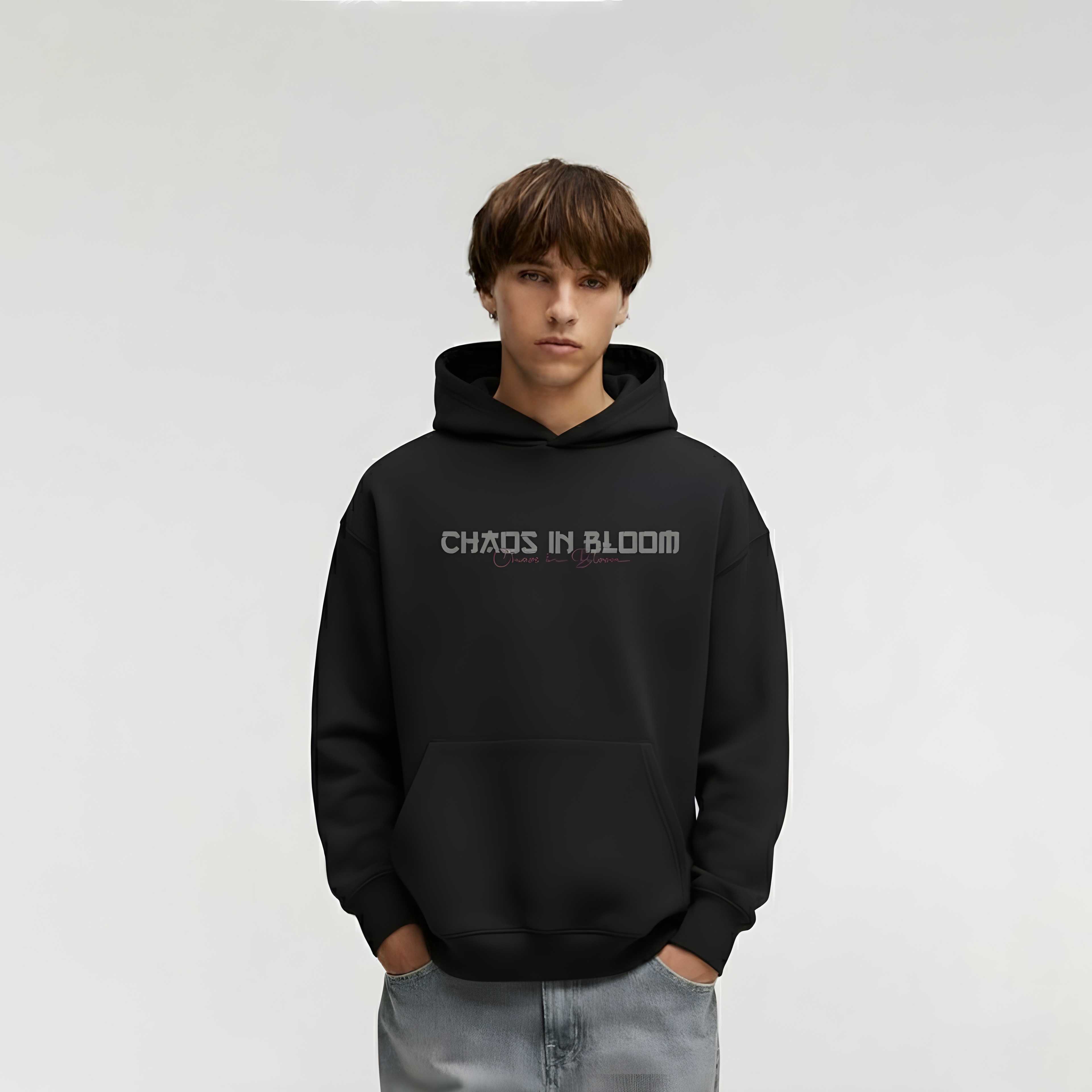 Chaos in Bloom: Oversized Hoodie
