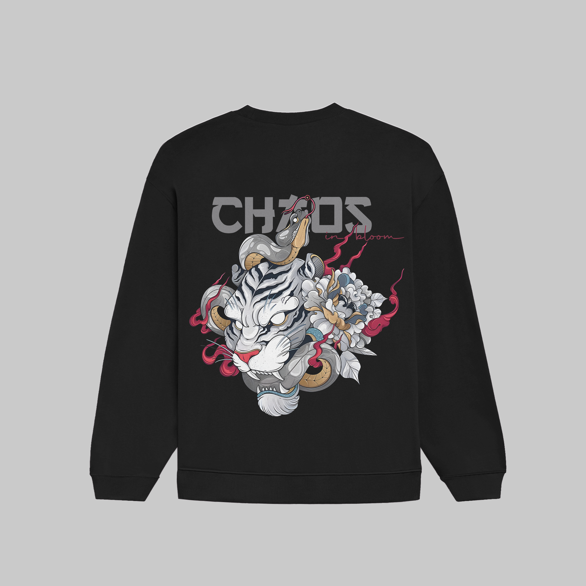 Chaos in Bloom: Oversized Classic Sweatshirt
