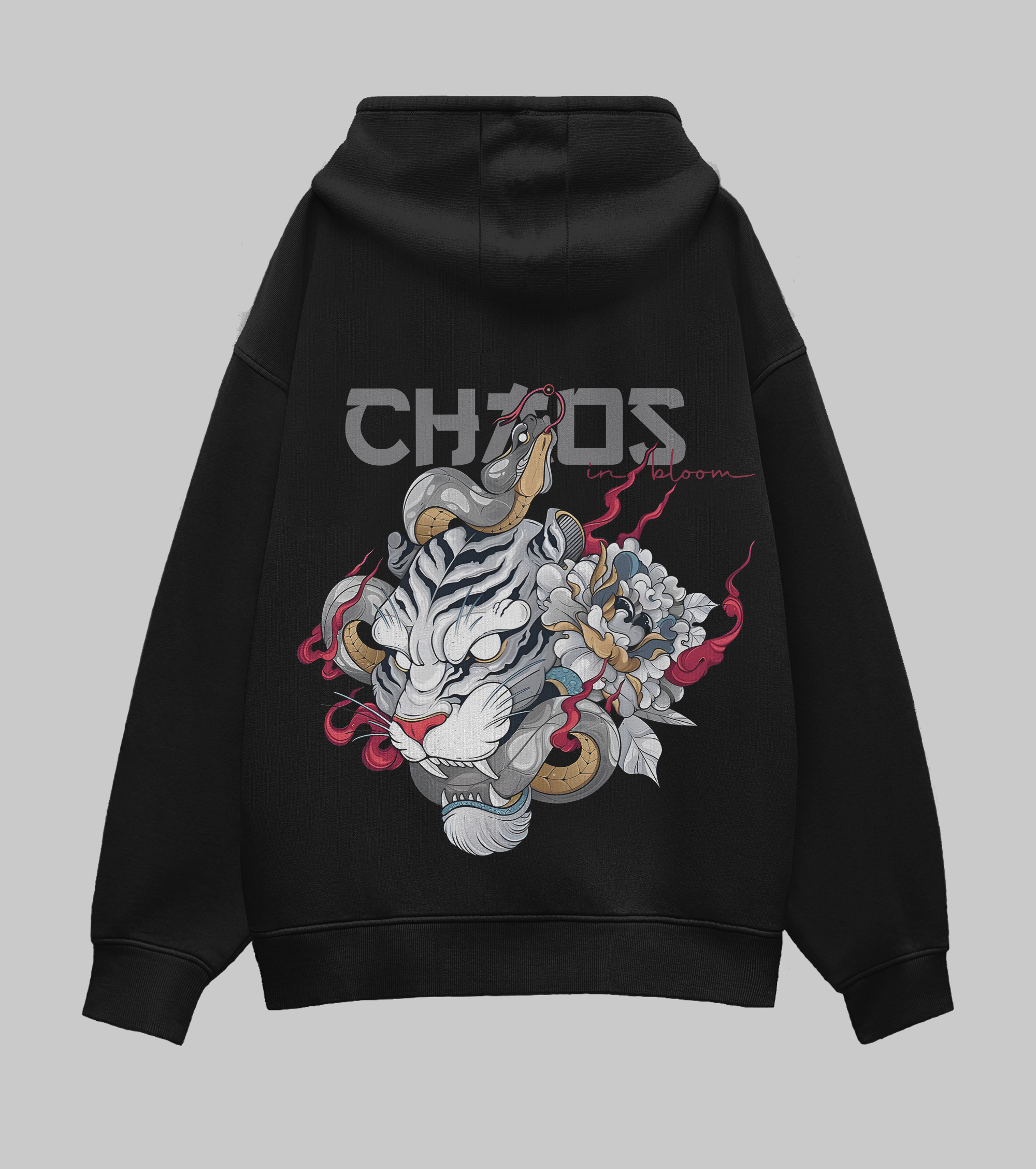 Chaos in Bloom: Oversized Hoodie